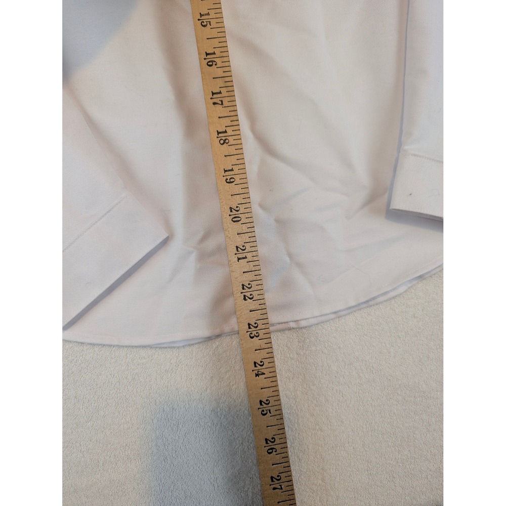 Lands End Boys White Long Sleeve Button Down Shirt School Uniform Size 12 - Picture 6 of 9